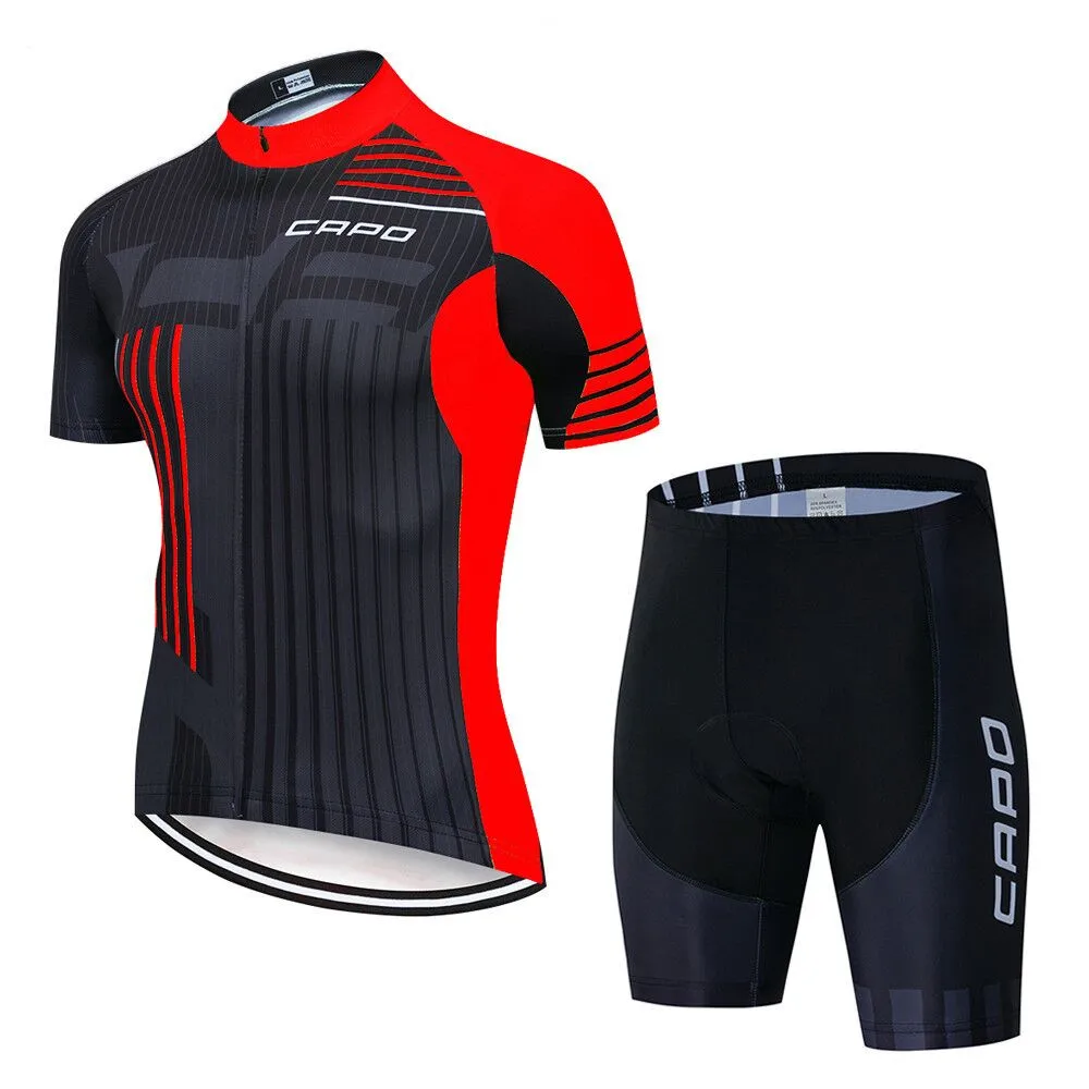 Cycling Clothes Man Summer 2025 CAPO Men's Clothing Bicycle Cycling Jersey Bike MTB Sports Professional Shirt Bib Shorts Suit