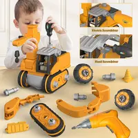 Kids Engineering Vehicle Electric Drill Tool Toys Match Children Educational Assembled Sets Tools For Boys Nut Building Gift 1
