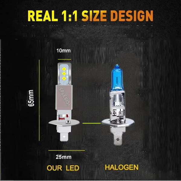 2x H1 448 자동차 LED 안개등 완벽한 빔 컷오프 패턴 6500K 르노 트래픽 2001-2014 시트로엥 C3 MK1 MK2 2002-2016용