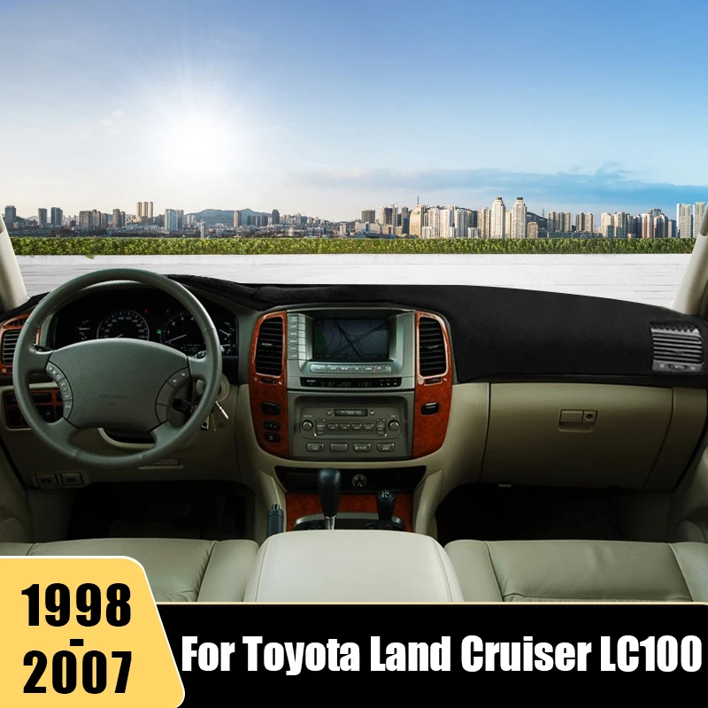 

Car Dashboard Cover Sun Shade Avoid Light Mat For Toyota Land Cruiser 100 LC100 1998-2003 2004 2005 2006 2007 Non-Slip Carpets