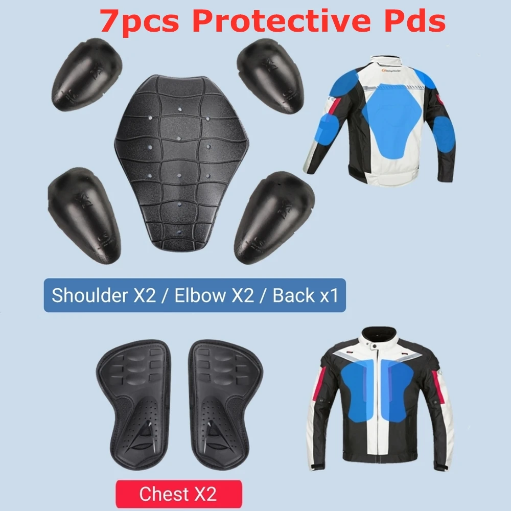 Motorcycle Jacket Professional Racing Protective Coat Waterproof Clothing Full Season Motorbike Armor Safety Suit White JK-40