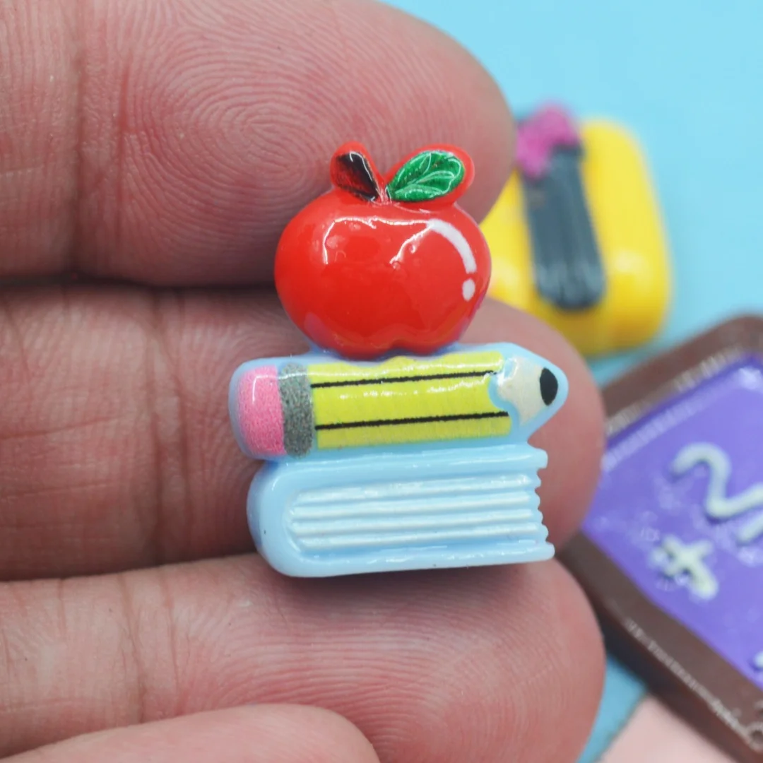 송진 문구류 스크랩북 장식, 학교 미니어처, 인형의 집 문구 장식, DIY 공예 용품