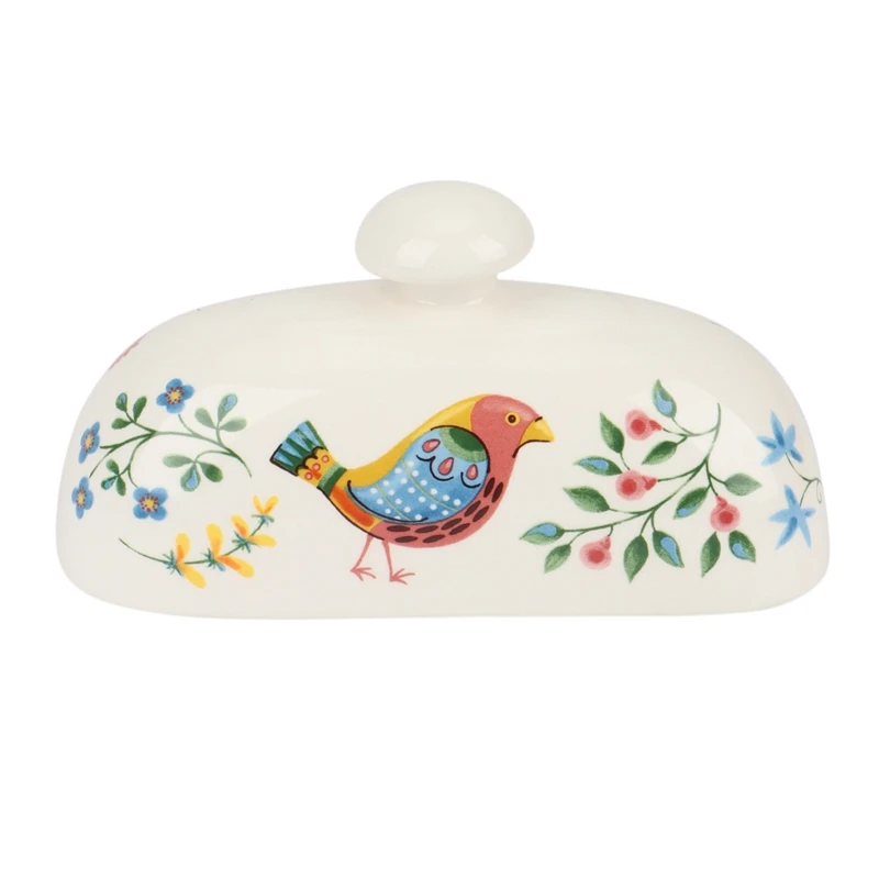 Food Container Butter Plate With Lid Kitchen Tableware Cheese Dish Ceramic Butter Box With Lid Dish Cheese Box
