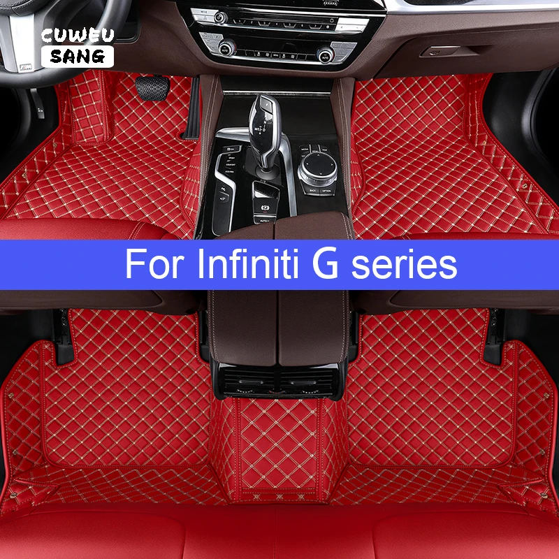 CUWEUSANG Car Floor Mats For Infiniti G Series G25 G35 G37 Foot Coche