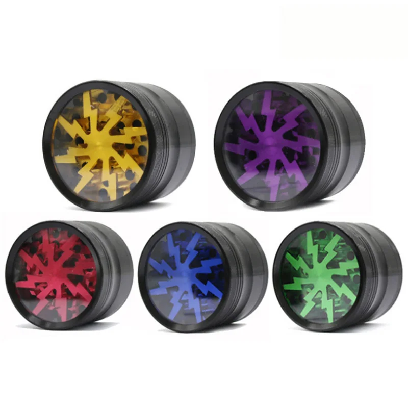 

63mm 4 Layers Pepper Pot Spice Tobacco Mill Zinc Alloy Metal Dry Herb Crusher Smoking Smoke Cigarette Accessories Herbal Grinder
