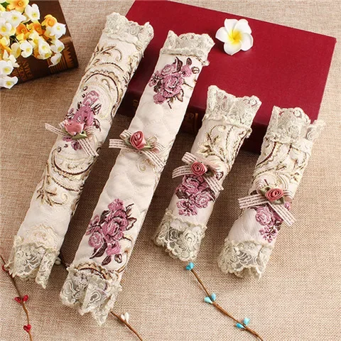 

1 Pair Refrigerator Handle Cover Embroidered Lace Refrigerator Door Handle Covers Fridge Handle Covering Door Knob Cover