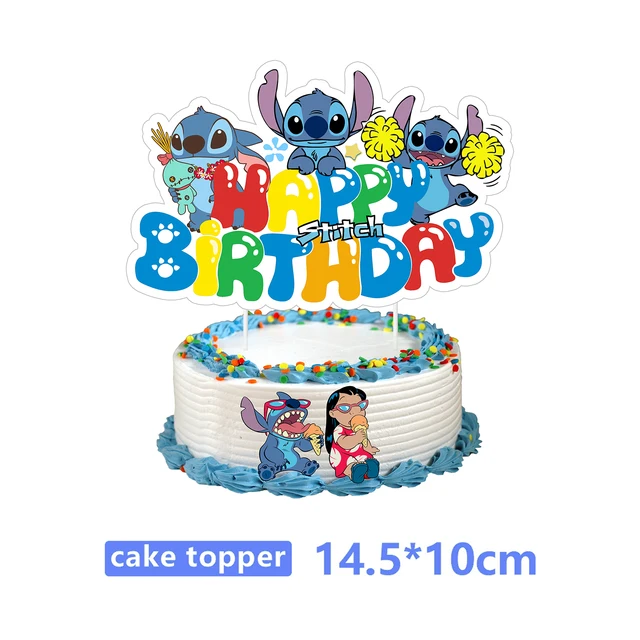 Décoration de fête d'anniversaire CAN o and Stitch, fournitures de fête, ballon, tasse, sac cadeau, assiette, serviette, nappe 6