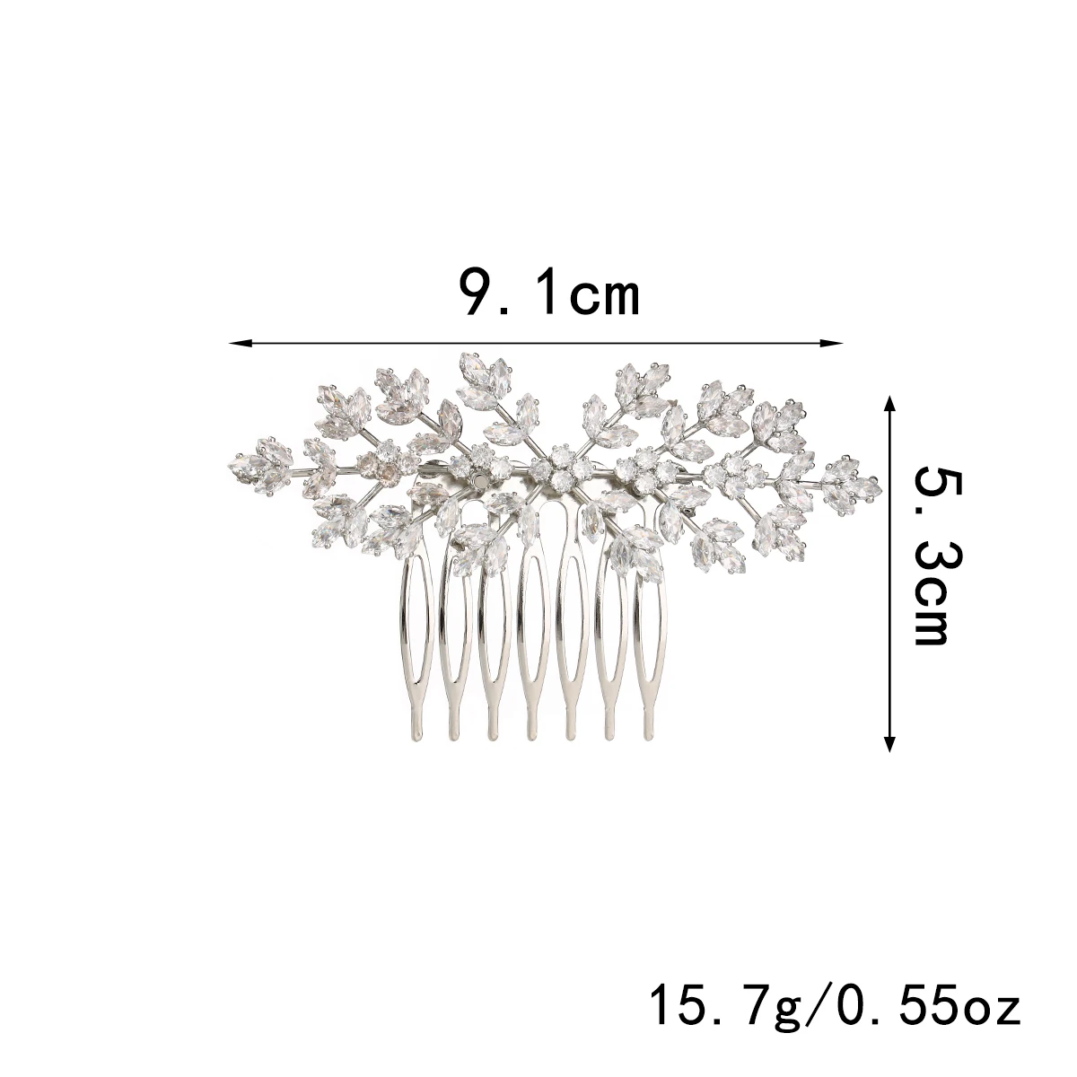 Bridal Hair Accessories Wedding Hair Comb with Zircon Bridal Side Comb for Women and Girls