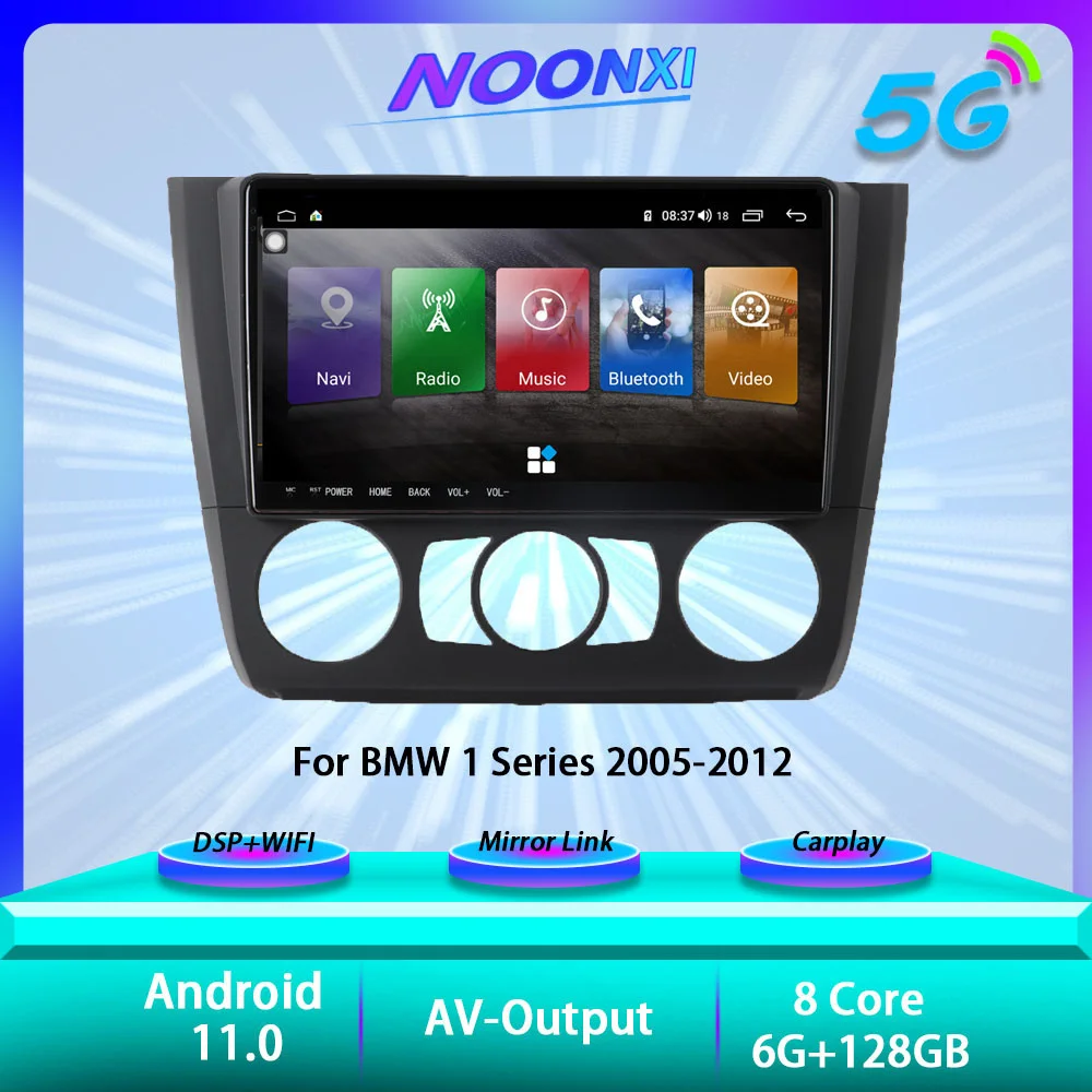 

6 + 128G Android 11 для BMW 1 серии 2005-2012 мультимедийный вертикальный экран автомобильная аудиосистема Carplay GPS-навигация головное устройство