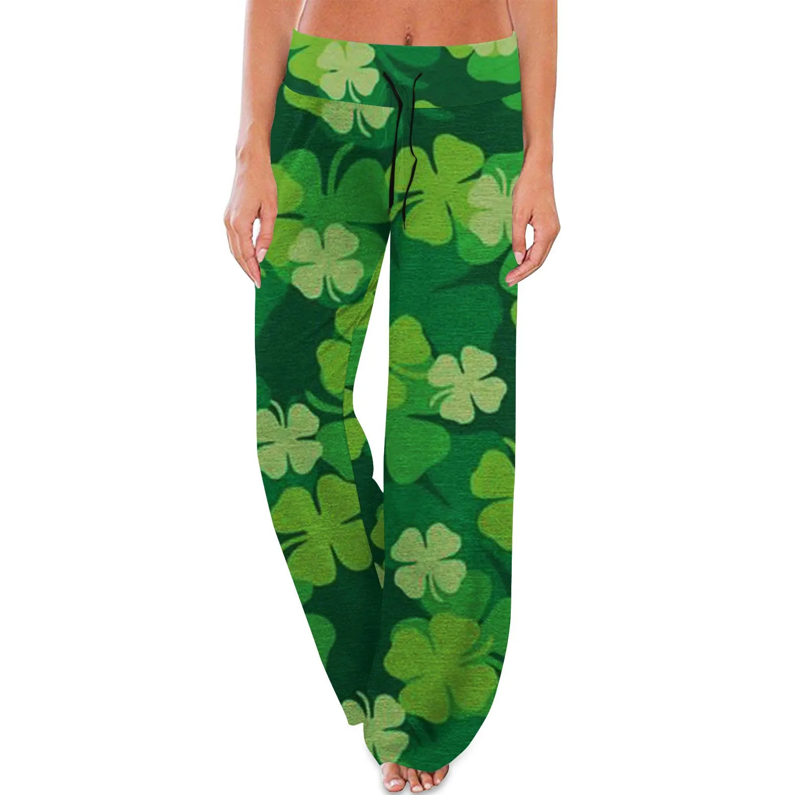 

Women Pants Wide Leg Pants High Waisted St.Patrick Day Streetwear Comfortable Casual Pants Fashion Straight leg Mop trousers New