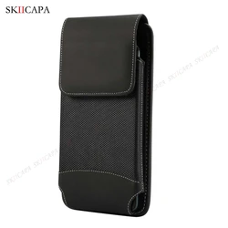 Durable Belt Clip Flip Cover - Premium Oxford Holster Phone Pouch for Nokia C200 (S)