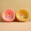 1PCS Baby Silicone Feeding Bowl Cartoon Pattern Baby Dishes Plate BPA Free Food Container Newborn Training Weaning Tableware 1