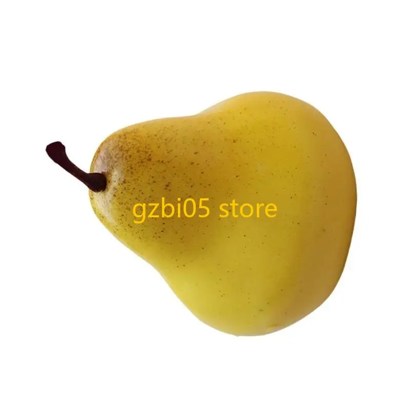 Enhanced Artificial Pear for Photography and Kitchen Decoration Props