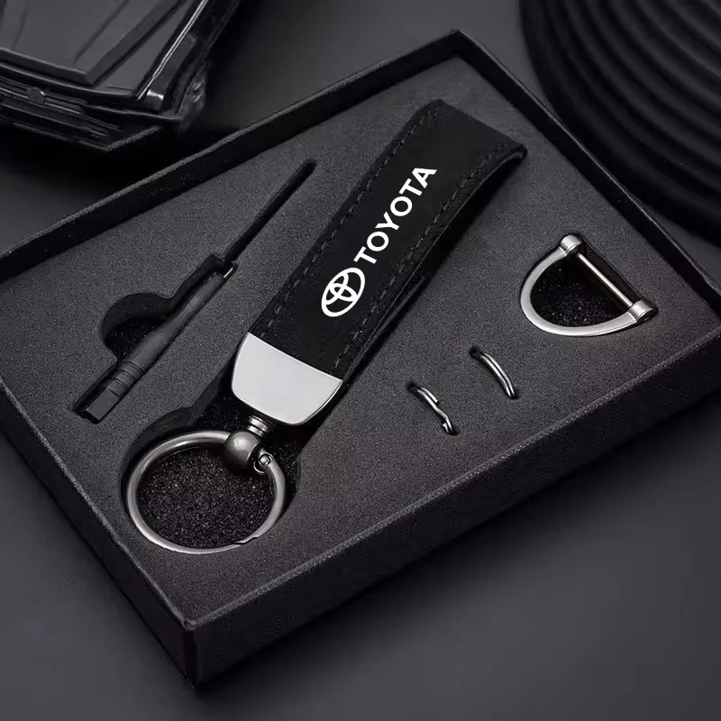 LLavero De Cuero Genuino Para Hombre, Llaveros De Botón Para Guante De