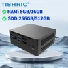 TISHRIC Mini PC 8/16GB DDR4 256/512GB Intel 12th Gen Alder Lake N100 Windows 10 11 Mini PC 4K Desktop Computer Support TF Card 1