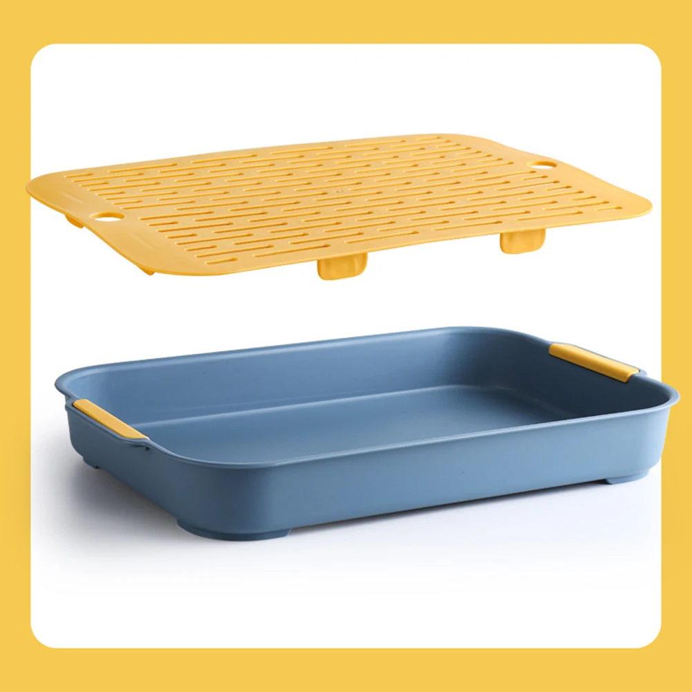 Bandeja de arena para conejos, bandeja de drenaje de cocina