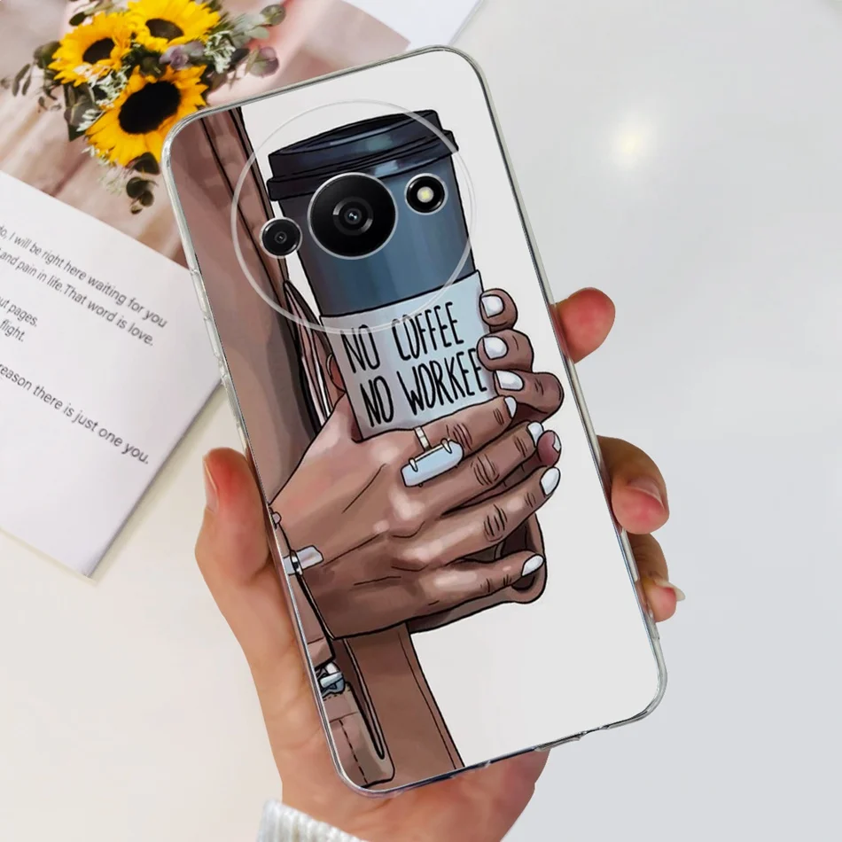 Elegant Printing Soft Silicone Clear TPU Slim Phone Case