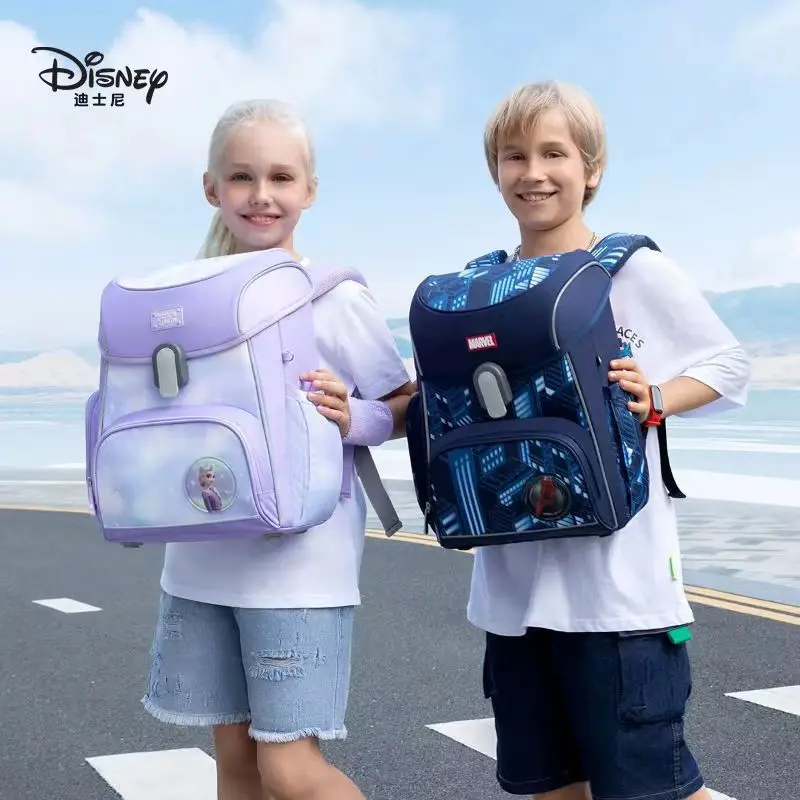 

Disney Frozen School Bags For Girls Boy Spider Man Elsa Anna Primary Student Shoulder Orthopedic Backpack Large Capacity Mochila