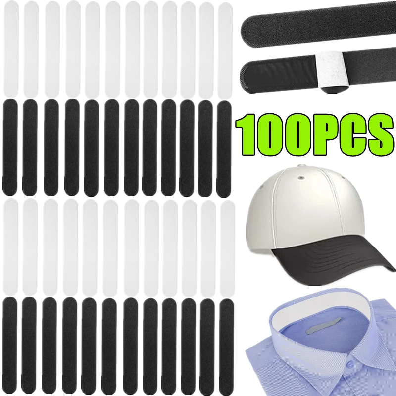 Hat Sweat Absorber 100-10PCS Disposable Liner Pads Anti-dirt Belt Cap Size Reducer Sticker Neck Sweat Absorbing Strips Pads