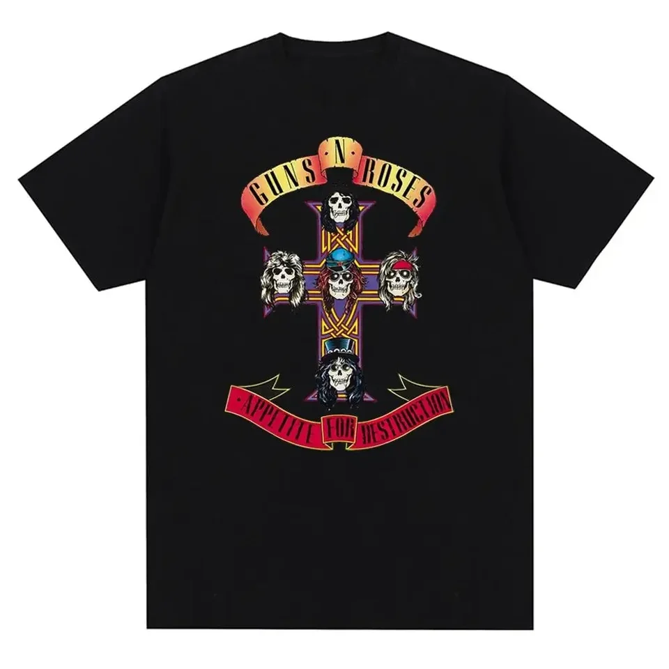 Guns N Roses Vintage Graphic Print T Shirt