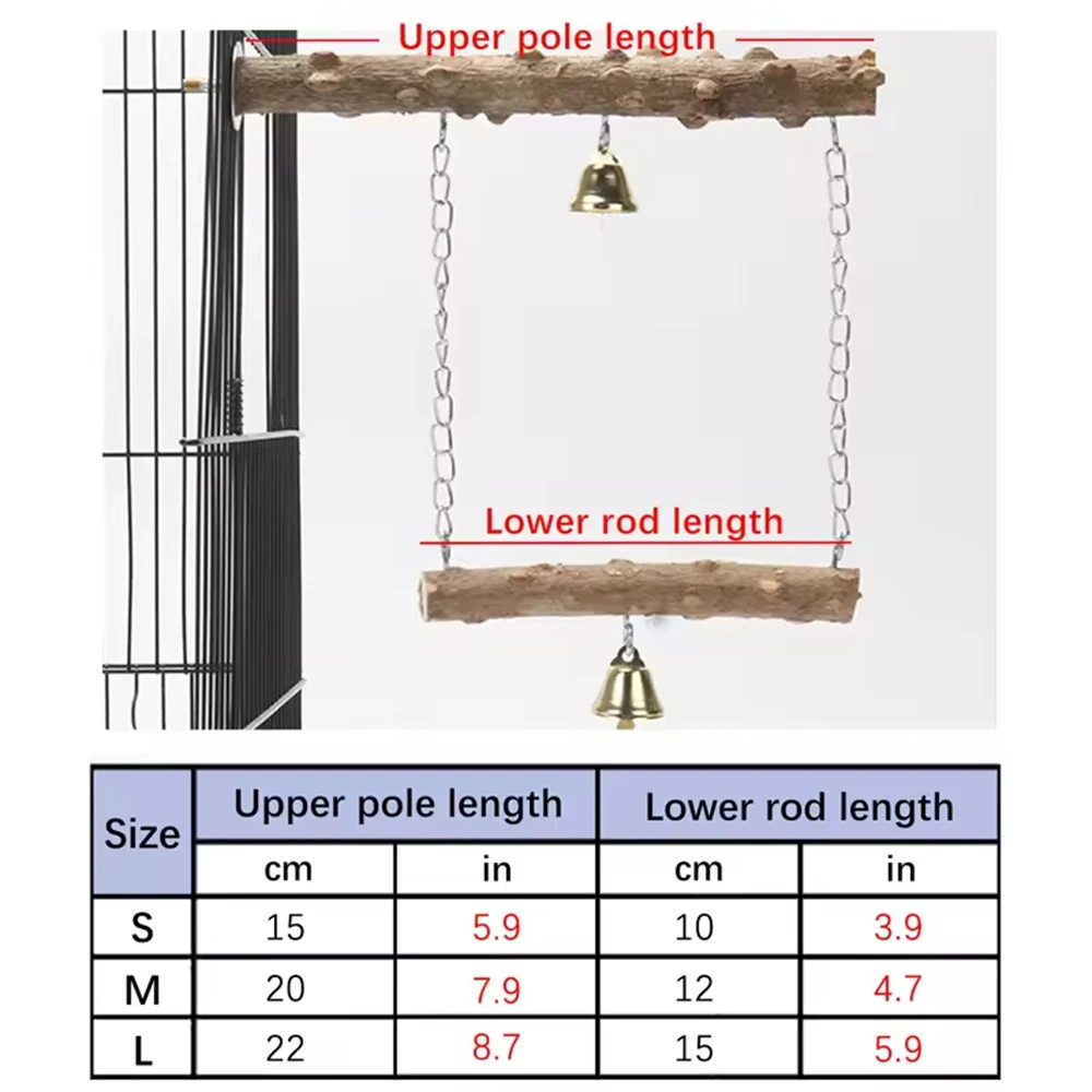 Bird Toys 1PC Parrot suspension bridge toys swing supplies claw grinding pole standing birdcage accessories
