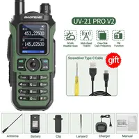 New UV-21 PRO V2 Walkie Talkie Wireless Copy Frequency Professional Air Band Long Range 16 km High Power Two Way Ham Radio 1