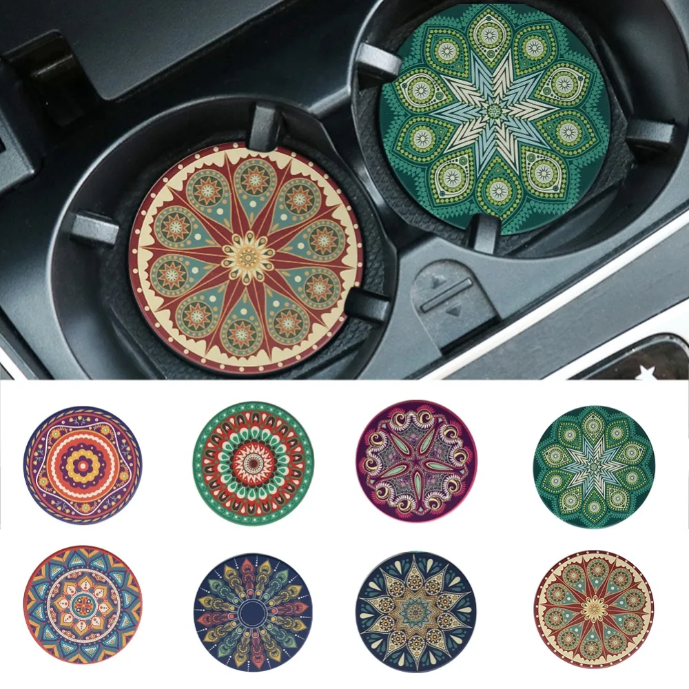 6pcs/set Car Speedometer 3D Print Coasters Glasses Beer Whiskey Coffee Wine Tea Bar Coaster Non-slip Cup Mug Mat for Hot Drinks Cup Holder Coasters Car Coaster Pads