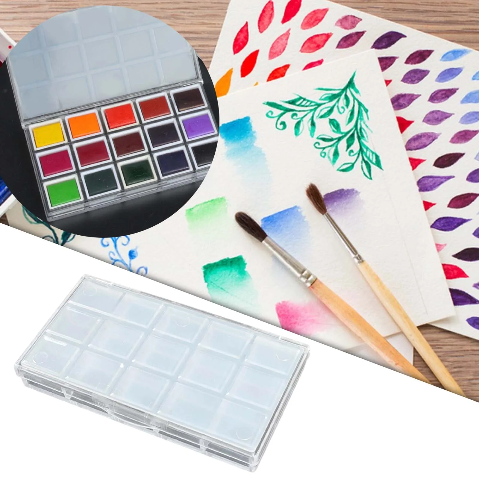 

Пустая Акварельная Палетка для влажной краски, 15 ячеек, 2 мл, для моделирования краски, акриловые краски, масляная краска, пигменты, гуашь, Миниатюрная живопись