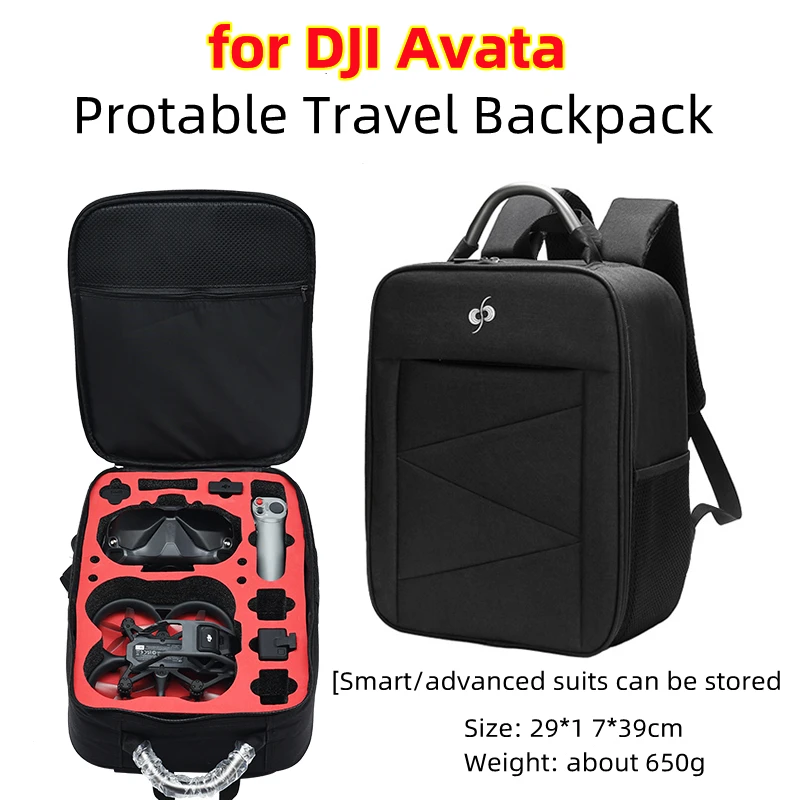 

For DJI Avata Shoulder Backpack Large Capacity Storage Bag for DJI Avata Goggles 2/V2 Outdoor Travel Carrying Bag Accessory
