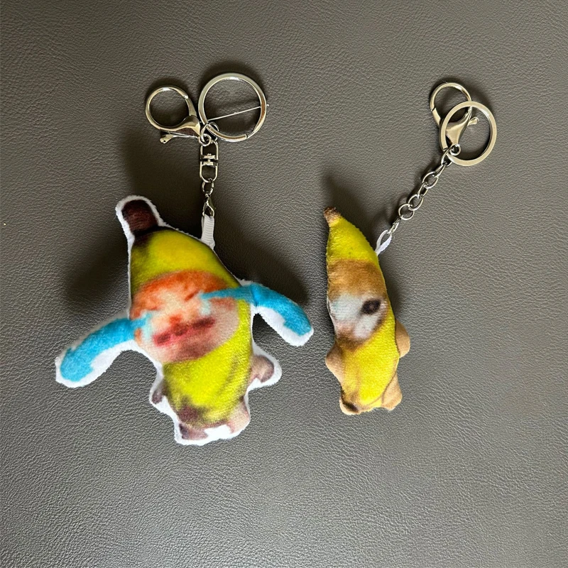 Cute Banana People Keychain para mulheres e homens, Caponho