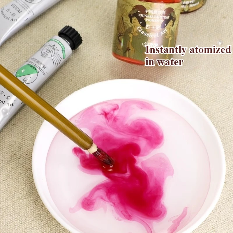 12ml/30ml 중국어 회화 안료 한 시리즈 잉크 그림을위한 섬세한 붙여 넣기 세심한 그림 무거운 색 안료