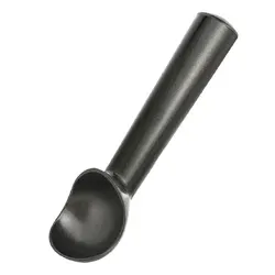 Premium Heavy-Duty Nonstick Stainless Steel Ice Cream Scoop - Dishwasher Safe (Black)