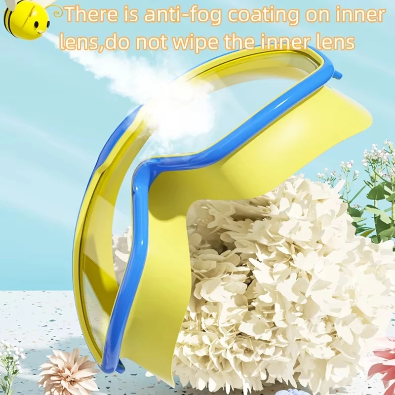 Outdoor Swim Goggles Large Frame Waterproof Anti-Fog UV Protection Glasses With Earplugs Anti Fog No Leak For 14 Years And Above