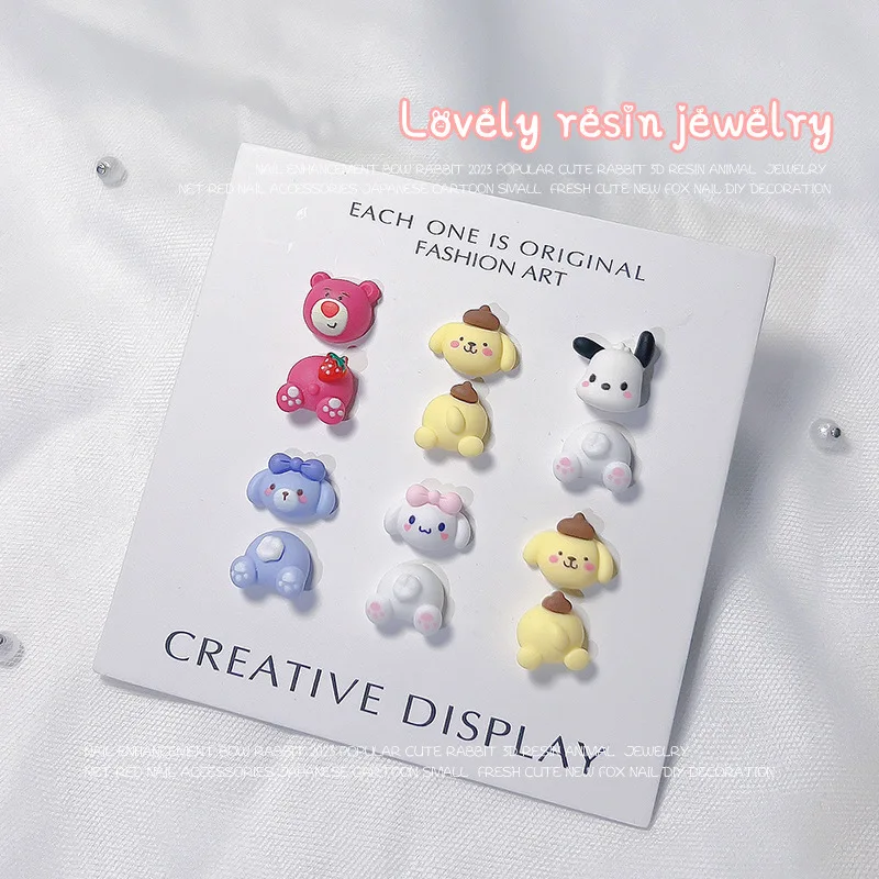 20pcs Cute Sanrio Nail Charms 2023 Fashion Pochacco Nail Art Kawaii Cartoon  Anime Nail Accessories