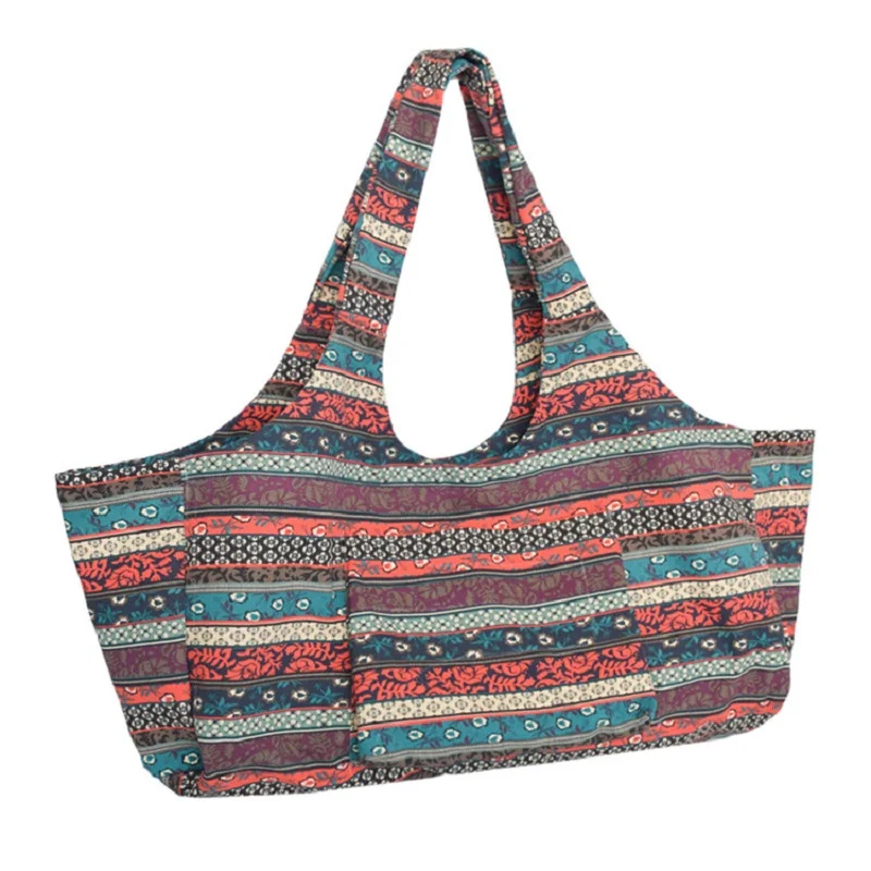 National Style Printed Canvas Large Capacity Hand Bill Lading Shoulder Yoga Bag