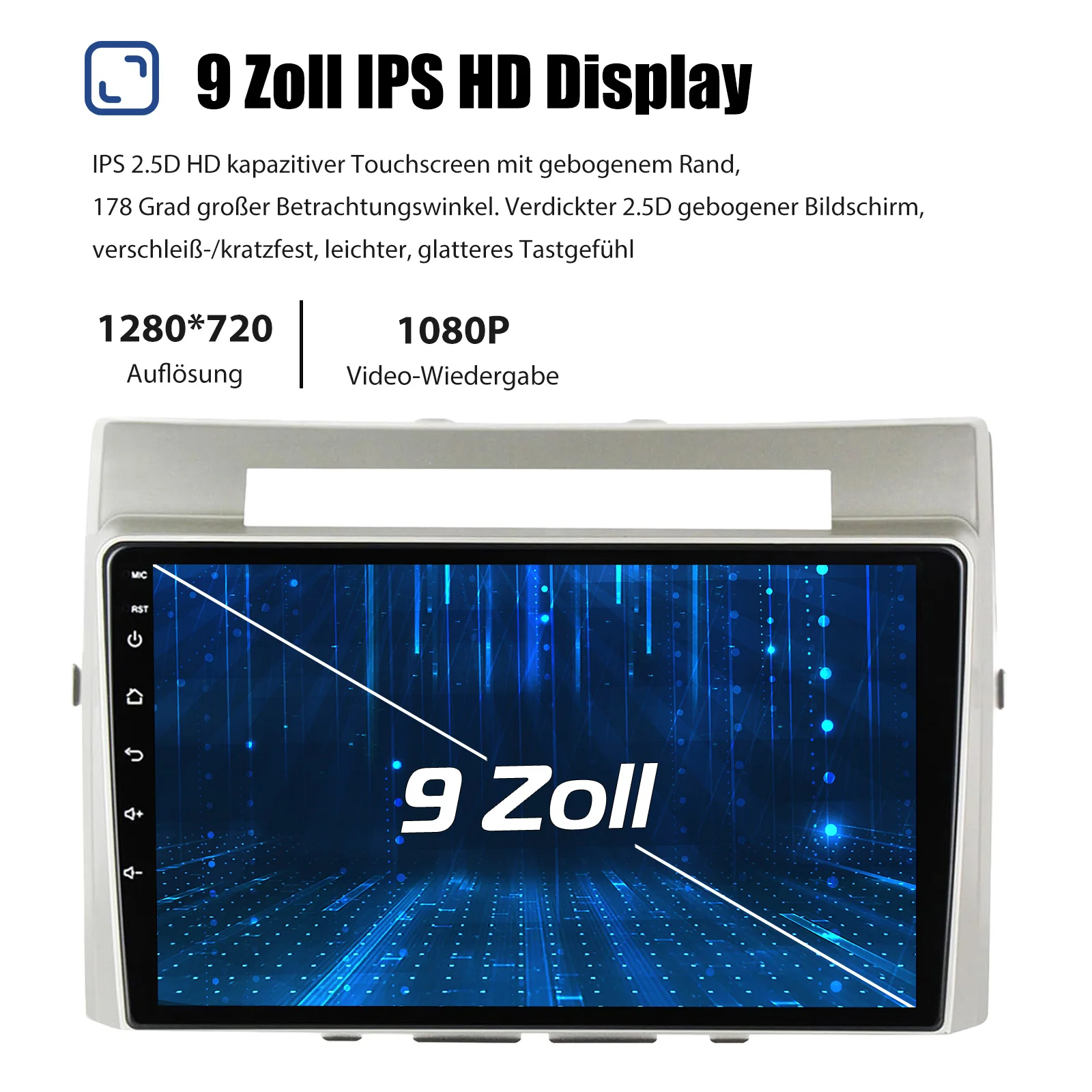ESSGOO 9" Touchscreen Display Apple CarPlay For Toyota Corolla Verso 03-09 Car Stereo Radio Android 13 GPS Navigation Wifi FM BT