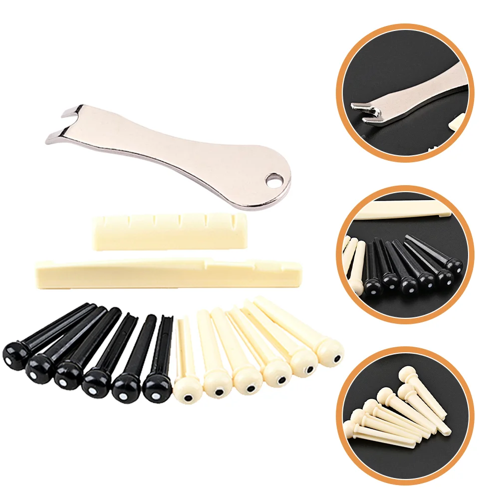 

Pillow String Nail Guitar Pins With Pin Puller Pins Peg for Practical Accessories Puller with Pegs Fixing Durable Guitars