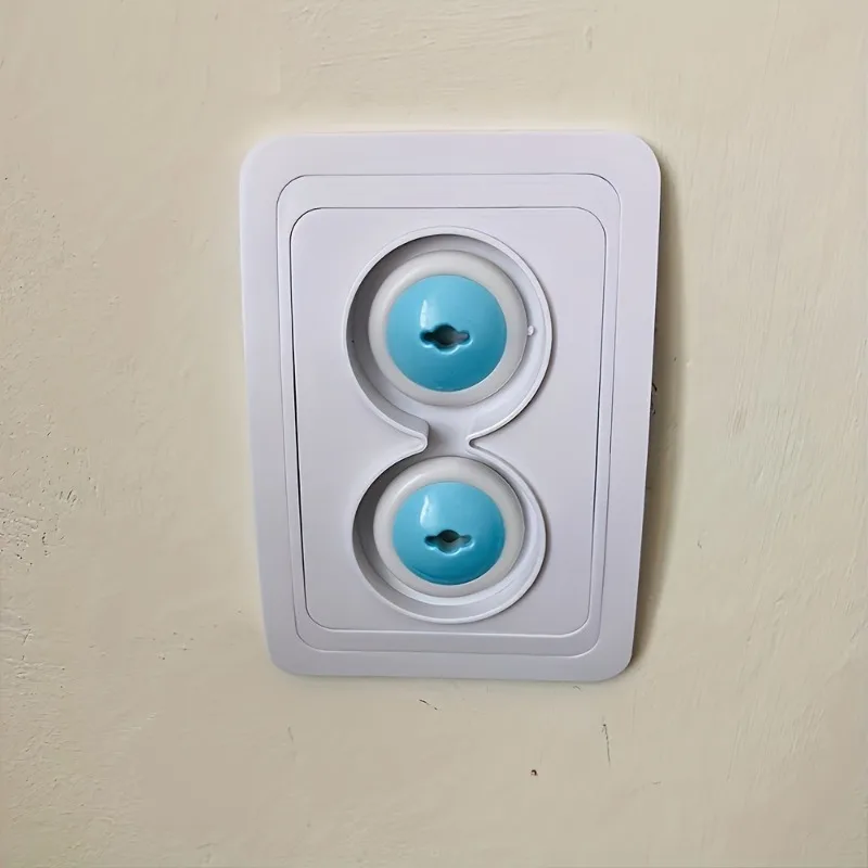 6pcs Security Electric Socket Outlet Plugs With 1 Key, Safe Socket Lock Protective Covers