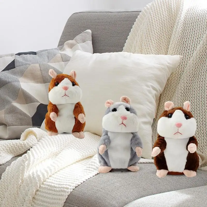 Electric Nodding Hamster Toys Cute Sound Talking Walking Nodding Soft Toy Children Stuffed Animal Gifts For Children Boys girls stuffed animal toy walking and meowing plush toy perfect for children gift