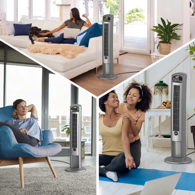 Lasko 42 Wind Curve Tower Fan with Ionizer and Remote, 2551, Silver -  AliExpress