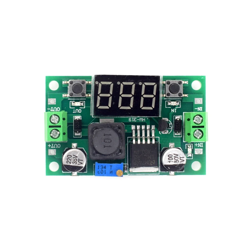 DC-DC 벅 컨버터 스텝 다운 전원 공급 장치 모듈, LM2596S, LM2596, 조정 가능한 DC4V-40V 전압 조정기, 디지털 디스플레이