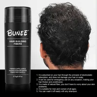 BUNEE-Fibre Capillaire 27.5g, Fibres Naturelles Épaisses pour Hommes pour les Zones Calvies, Lignes de Parties Récoltées, Comprend 27.5g de Poudre de Fibre 5
