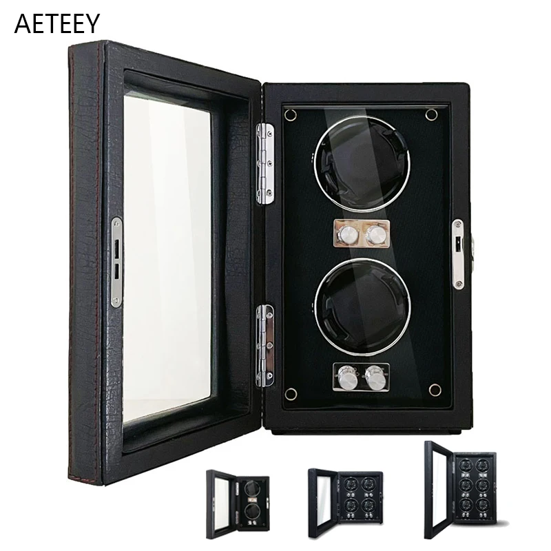 Per Rolex Swiss Luxury Style Watch Winder 2 4 6 Slot Storage Case Light Antipolvere Display Box Watchwinder Pu Leather Made Hand