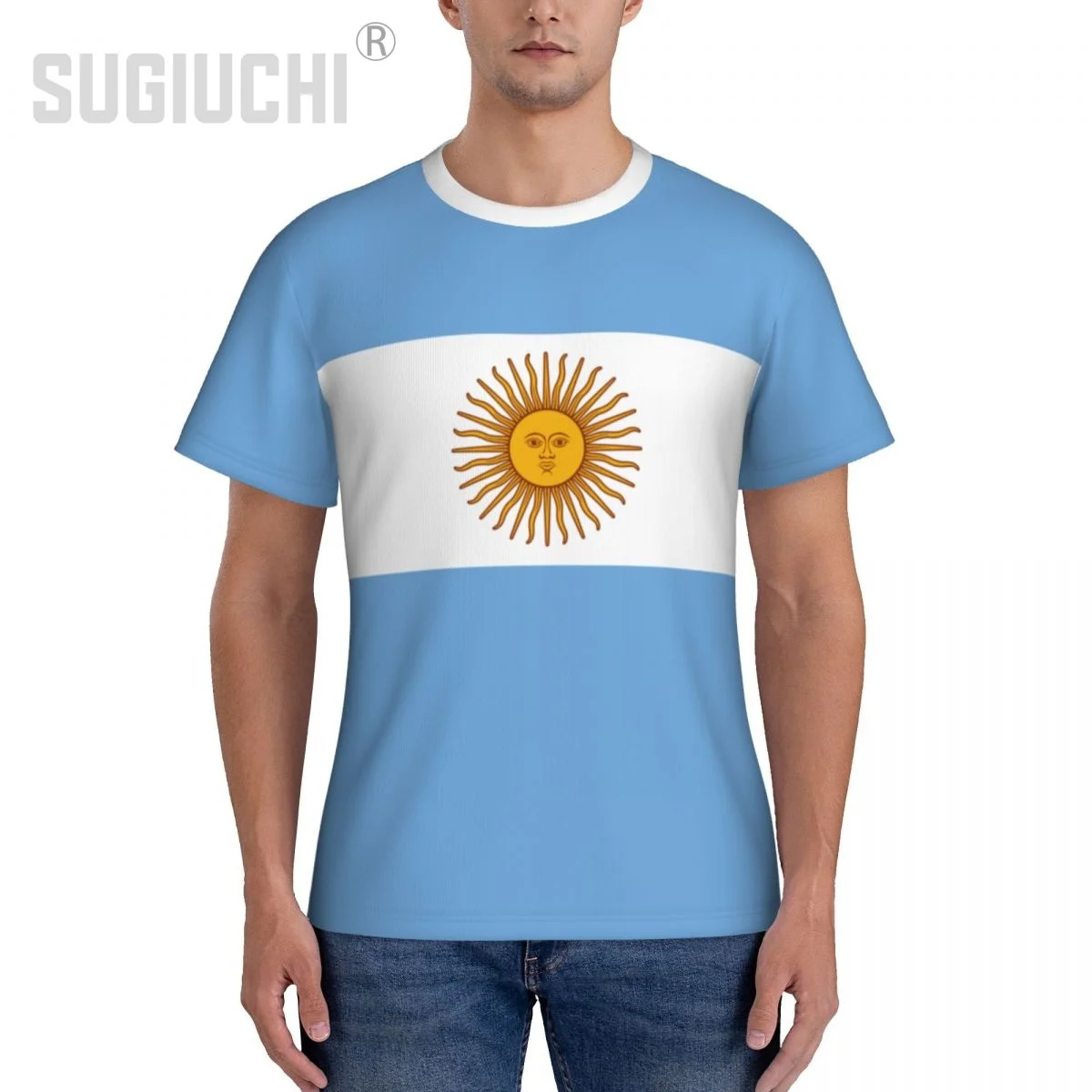 T-shirt sportiva attillata bandiera Argentina emblema 3D per uomo donna Tees jersey abbigliamento calcio tifosi regalo maglietta patriottica