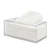 New Clear Acrylic Tissue Box Holder Tissue Dispenser Napkin Holder Car Home Office Desktop Tissue Storage Box Organizer 4