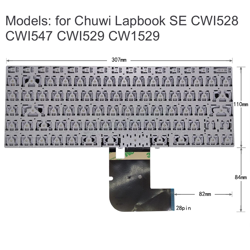 Inglês Teclado para Notebook para Chuwi 14 Pro Cwi529 Cwi547 Cwi528 133 Yxt-nb9359 Mb3008002 Mb3081004 Yxt-nb93-93 Mb3081001 Novo us - Imagem 4
