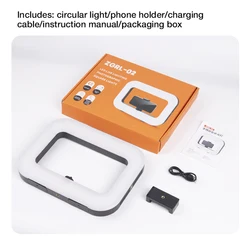 Portable Rechargeable LED Selfie and Photography Fill Light (Black)