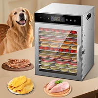 Déshydrateurs pour aliments et viande séchée avec minuterie 24H et étagère de séchage 800W 30-90 ℃   Déshydrateur de fruits et légumes pour viande séchée maison pour animaux de compagnie 1