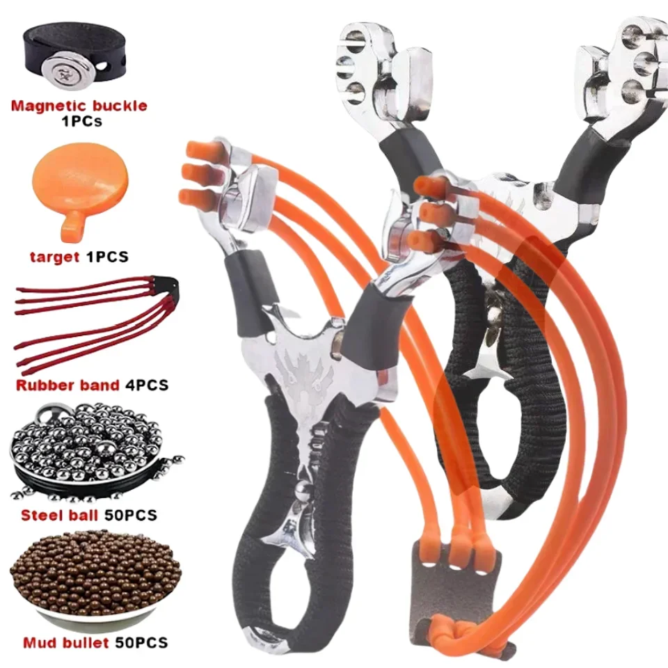 

Высококачественная Рогатка из сплава для охоты на открытом воздухе с качественной резиновой лентой, профессиональная игровая катапульта для стрельбы