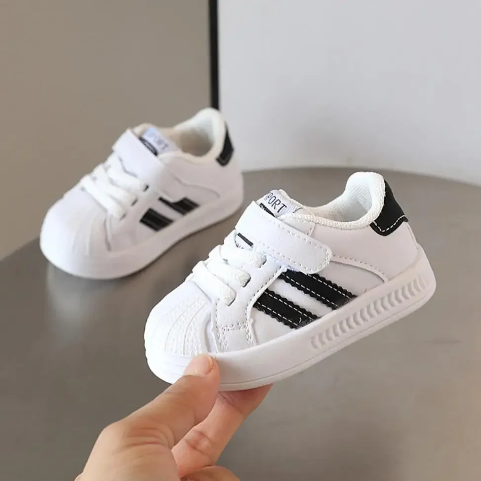 Designer Baby Shoe Spring Autumn Boy Girls Soft-soled Walking Breathable Casual Shoes Toddler Children Non-slip White Sneakers